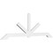 Ekena Millwork Vanguard Architectural Grade PVC Gable Bracket, 96"W x 32"H x 2"D x 4"F, 8/12 Pitch GBP096X32X0204VAN00 - alternate 1